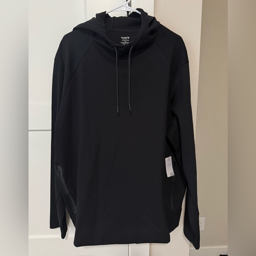 Men’s Black Hoodie XXL new dynamic fleece active old navy